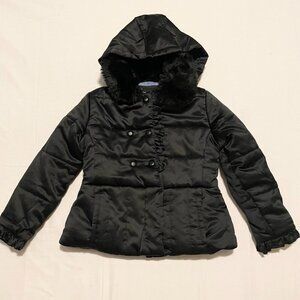 Rothschild Black Hooded Jacket Kids Girls Small 7/8 Coat